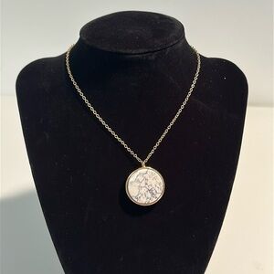 Black and white stone necklace